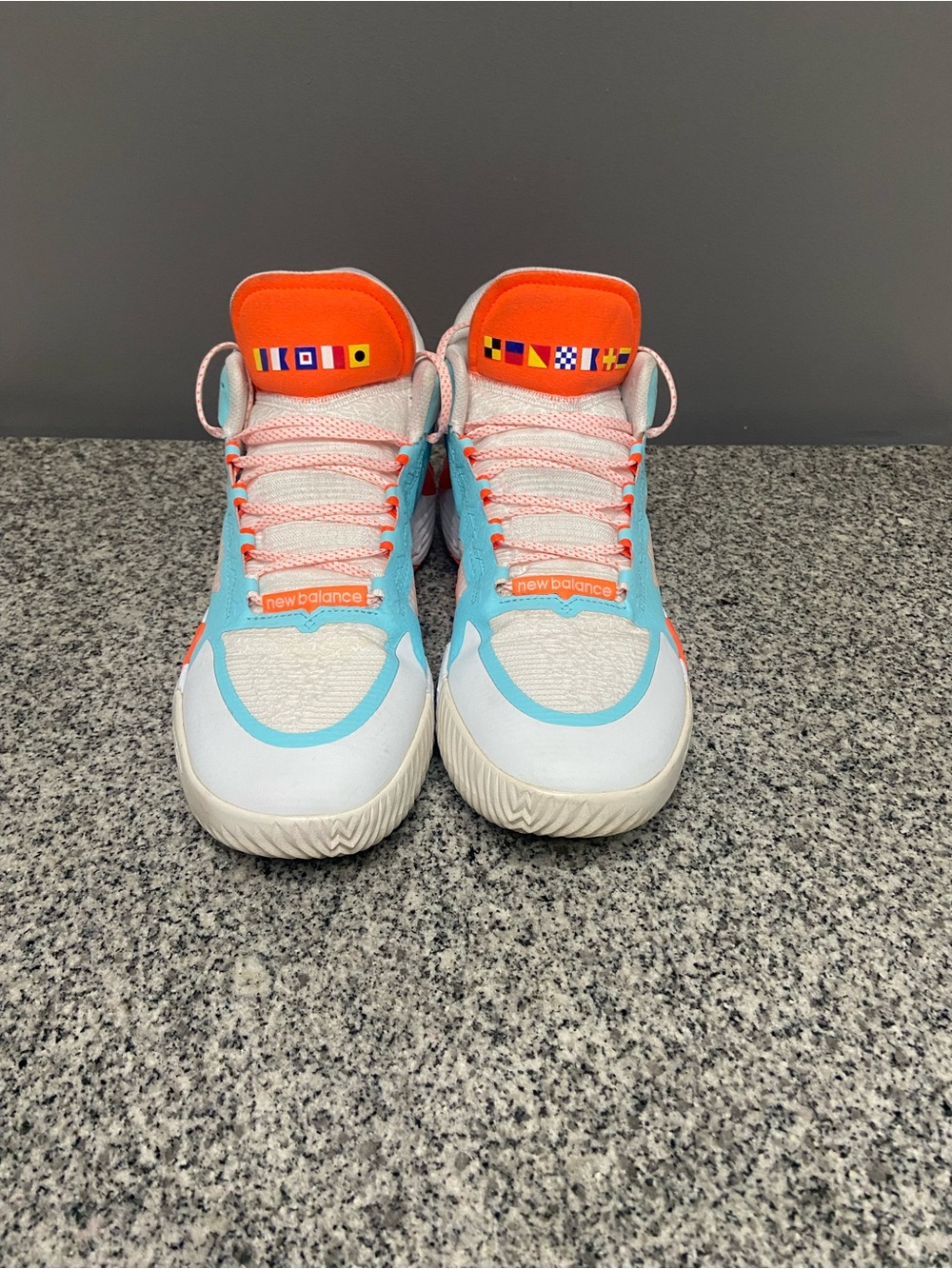 NEW BALANCE Mens KAWHI 2 Clippers 2022 White Orange Blue Sz 13 BBKLSSD2 Athletic - Picture 3 of 17